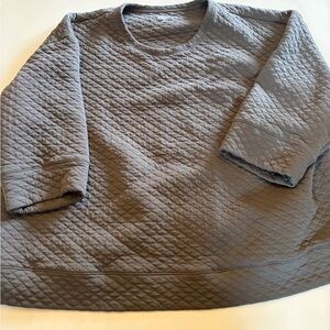 Lands End 3X Quilted Sweatshirt Army Green